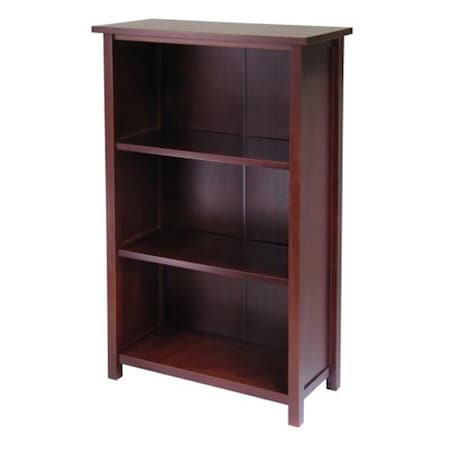 Doba-Bnt 4-Tier Medium Beechwood Storage Shelf or Bookcase - Antique Walnut SA3278843